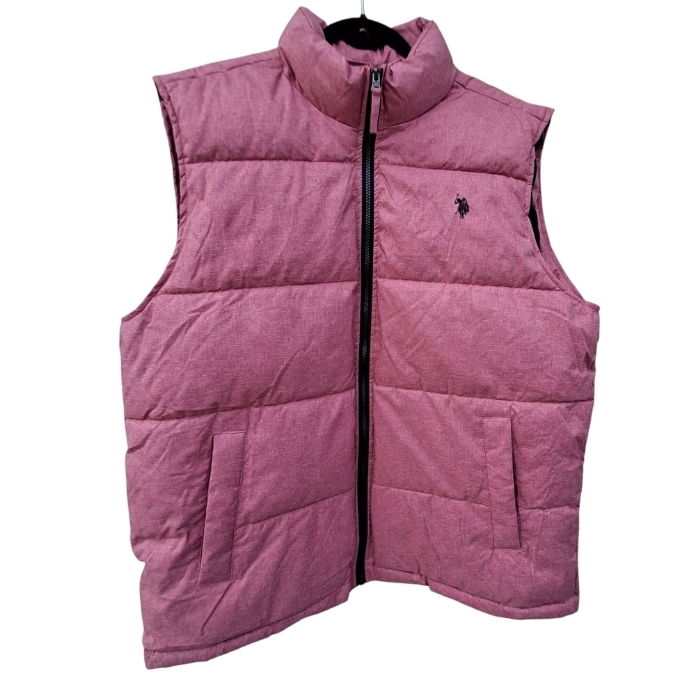 U.S. Polo Assn. Dusty Rose Puffer Vest Men Size XL